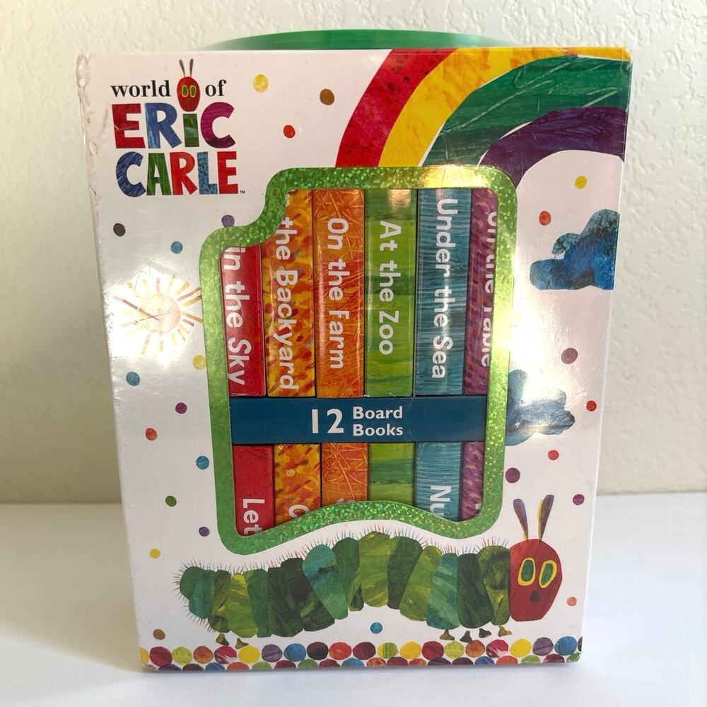 World of Eric Carle: 12 Board Books Pi Kids Boxed Set New Sealed Set